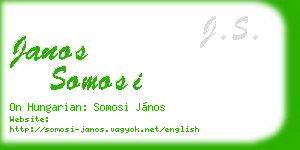 janos somosi business card