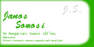 janos somosi business card